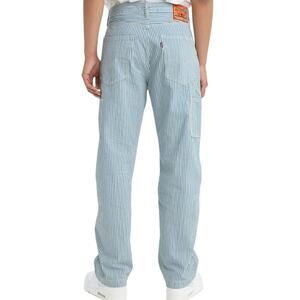 Levis 32 Premium Stay Loose Carpenter Cargo Pant Blue Stripe Streetwear